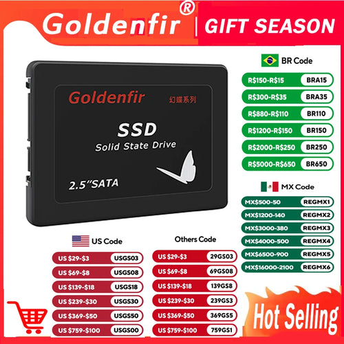 Goldenfir SSD 128GB SATAIII SSD 512GB 480GB 256GB HD 1TB 500GB