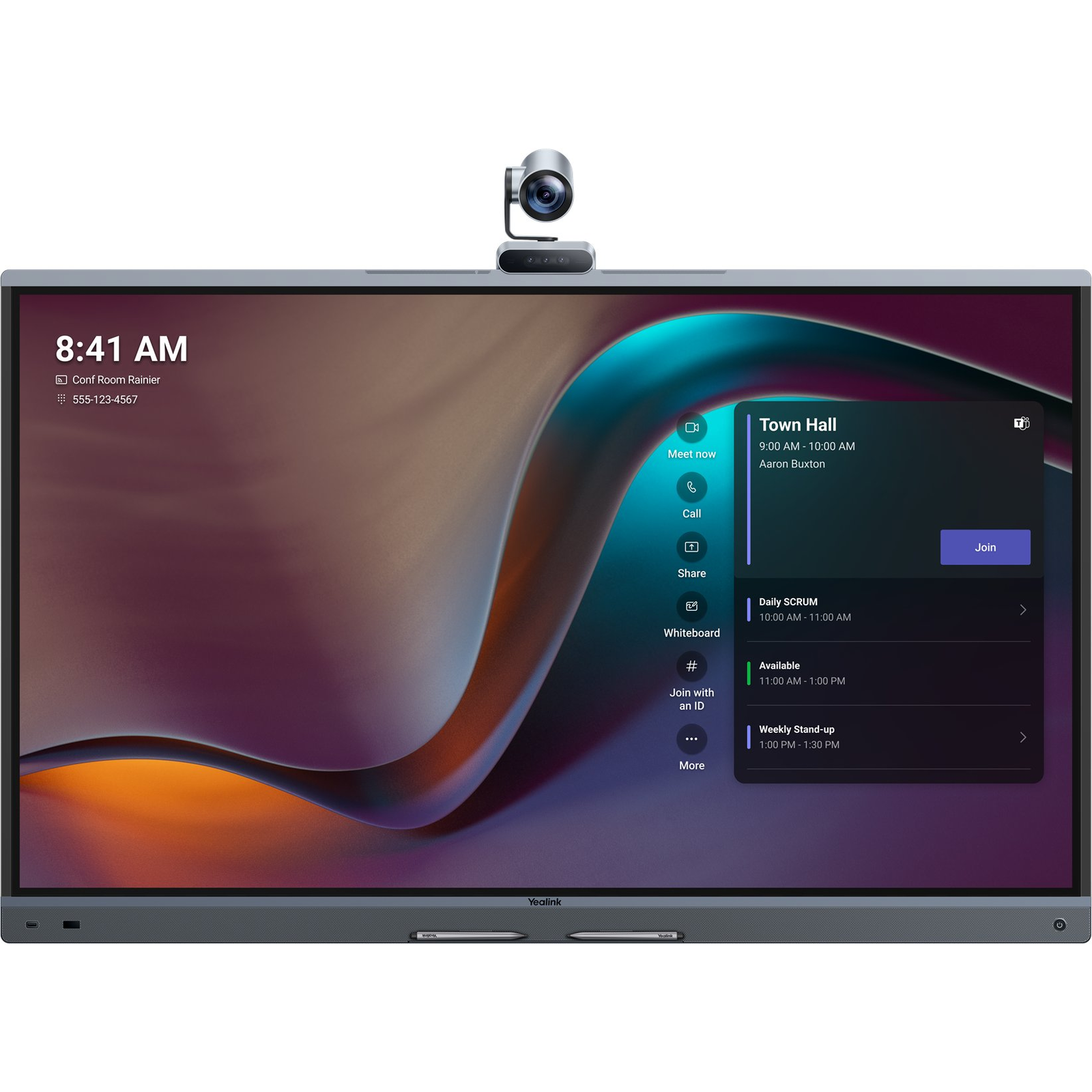 Yealink MeetingBoard Pro 2,18 м (86") 3840 x 2160 пиксела LCD 802.11a, 802.11b, 802.11g, Wi-Fi 4 (802.11n), Wi-Fi 5 (802.11ac), Wi-Fi 6 (802.11ax) Bluetooth (1203671)