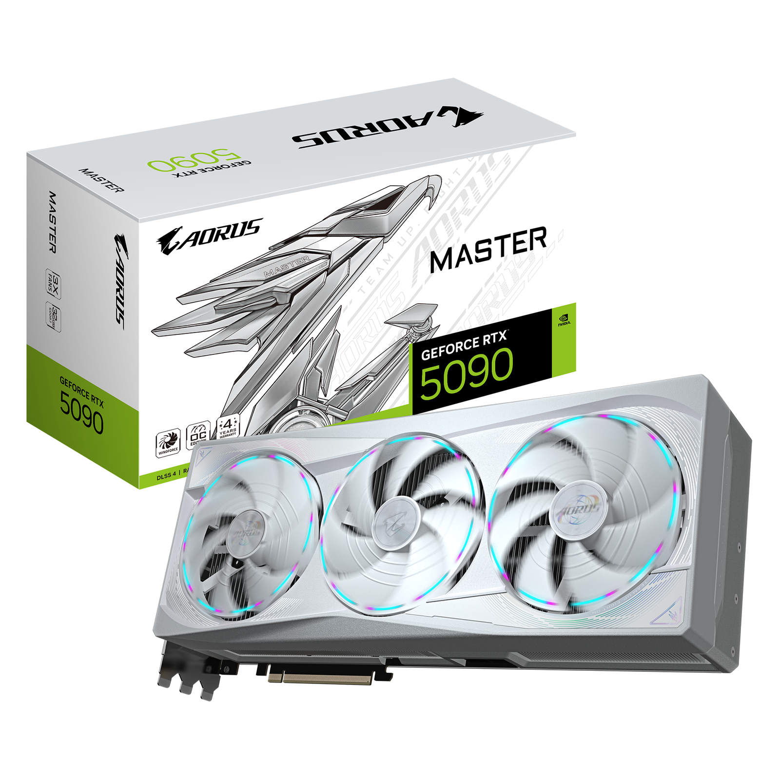 GIGABYTE AORUS GeForce RTX 5090 MASTER ICE 32G NVIDIA 32 GB GDDR7 (GV-N5090AORUSM ICE-32GD)