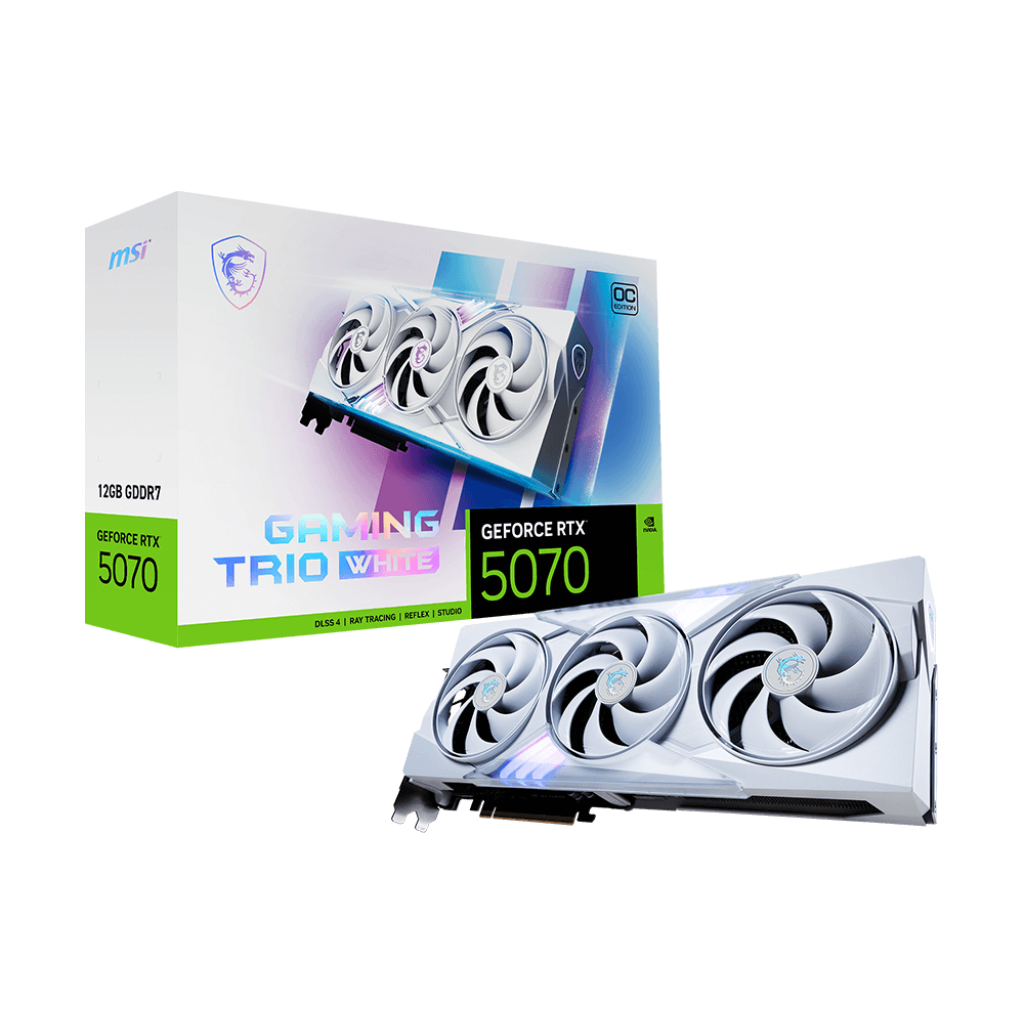 MSI GAMING GeForce RTX 5070 12G TRIO OC WHITE NVIDIA 12 GB GDDR7 (GEFORCE RTX 5070 12G GAMING TRIO OC WHIT)