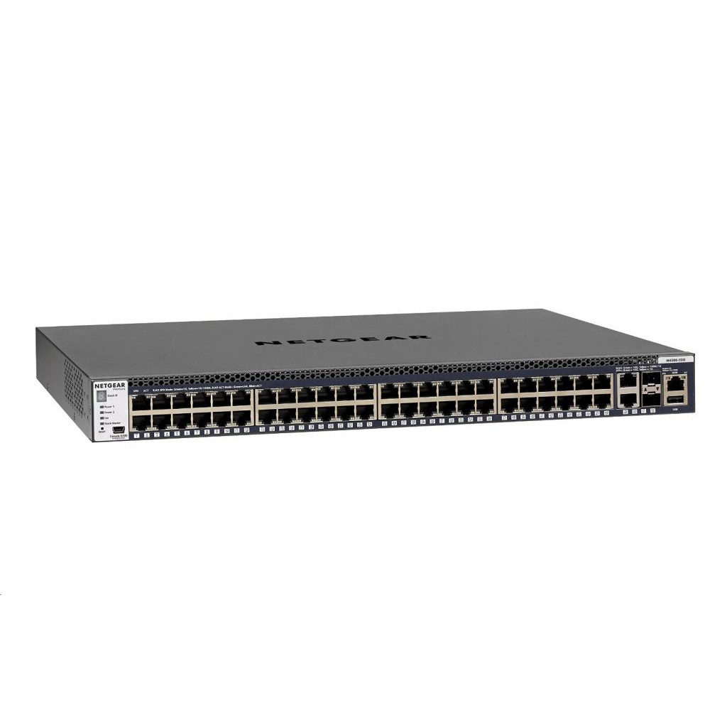NETGEAR M4300-52G Riadený L3 Gigabit Ethernet (10/100/1000) 1U Šedá (GSM4352S-100NES)