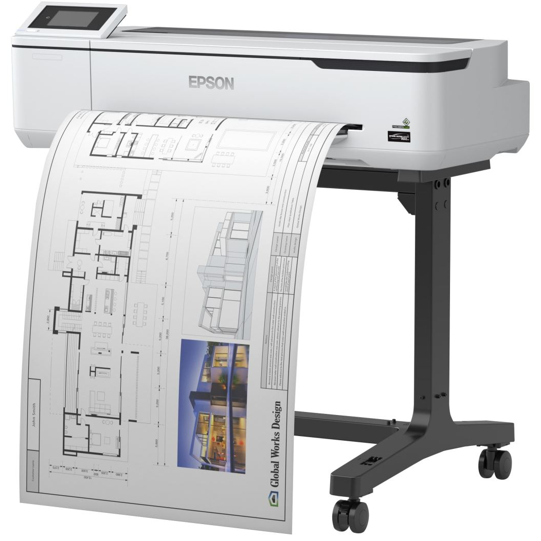 Epson SureColor SC-T3100 drukarka wielkoformatowa Wi-Fi Atramentowa Kolor 2400 x 1200 DPI A1 (594 x 841 mm) Przewodowa sieć LAN (C11CF11302A0)