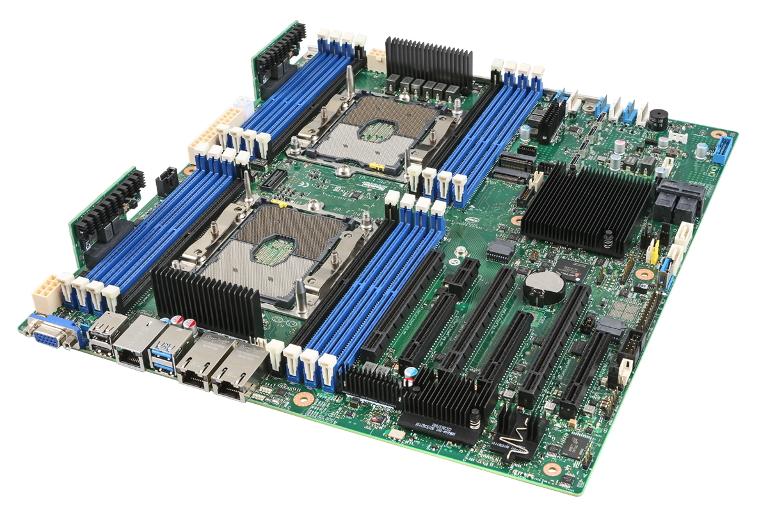 INTEL S2600STBR Server Motherboard, Dual 3647, C624, 16xDIMM, 2x10GbE,