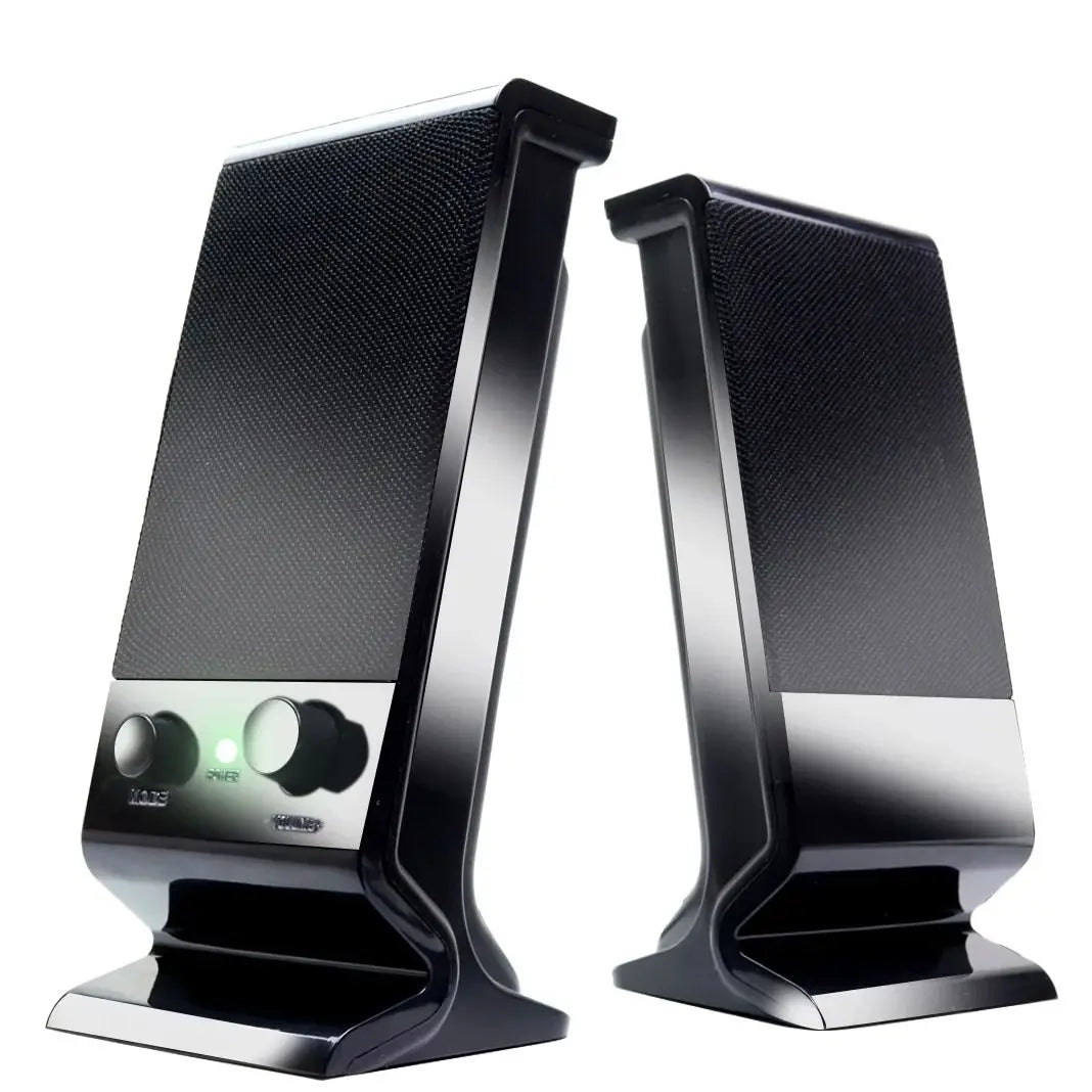 NNEOBA Compact USB Laptop Speakers with Volume Control (Black)