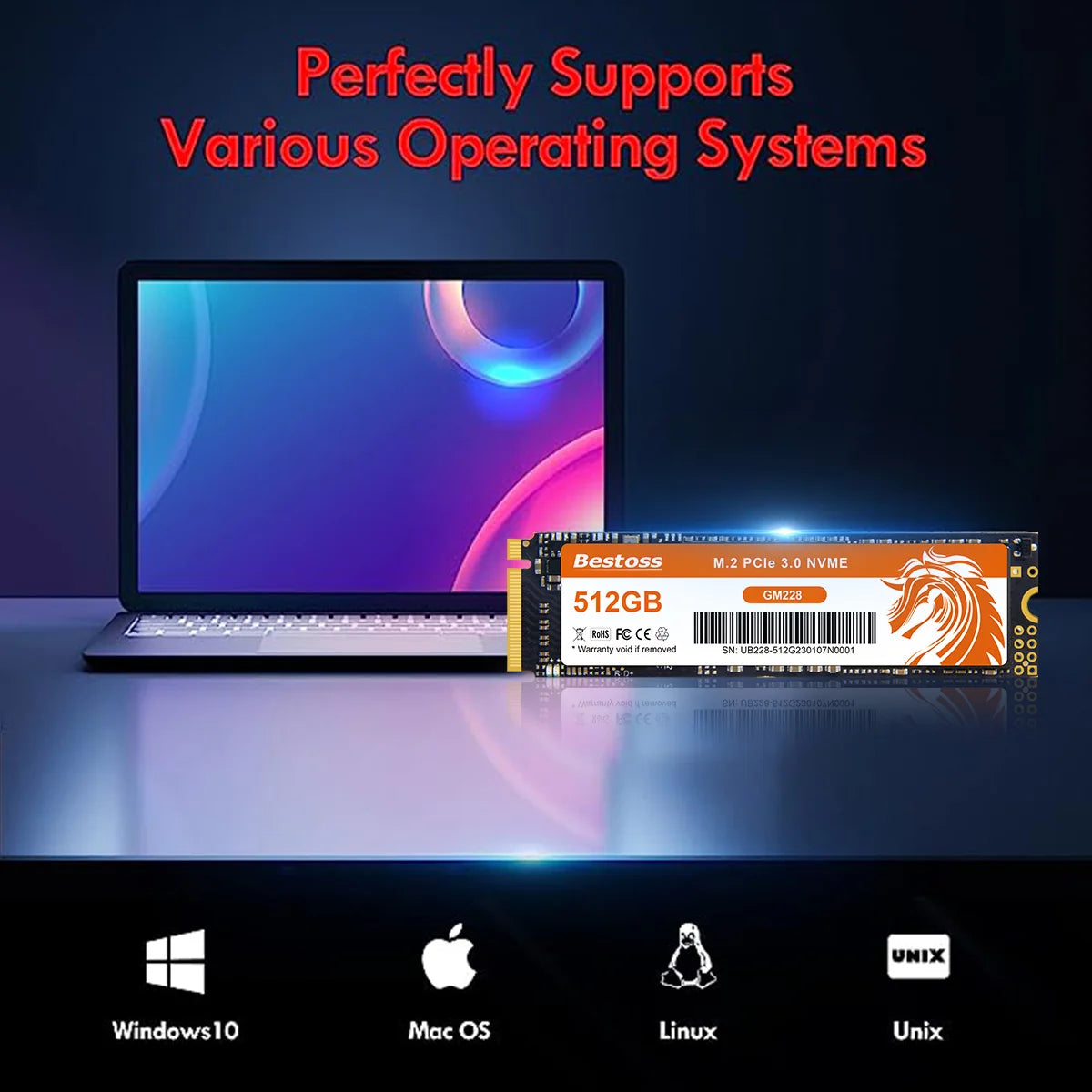 Bestoss NVMe M.2 SSD – High-Speed 1TB & 256GB Options for Notebooks and DIY Gaming PCs by DNiCT