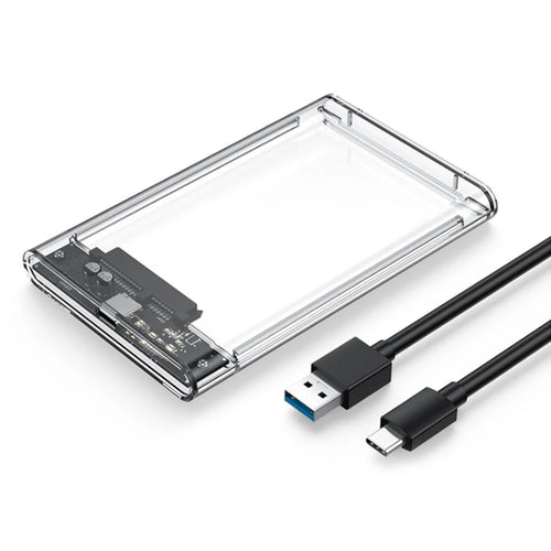 USB 3.0 Transparent HDD Enclosure 2.5" ,Type C Micro Cable External