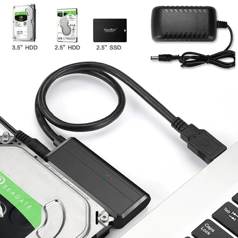 USB 3.0 to SATA Adapter SATA Cable for 3.5/2.5 Inch SSD HDD SATA III