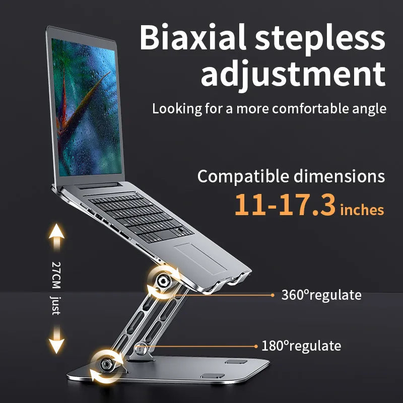 NNEOBA Laptop Stand Adjustable Aluminum Up to 17 Inch Laptop Portable Cooling-1
