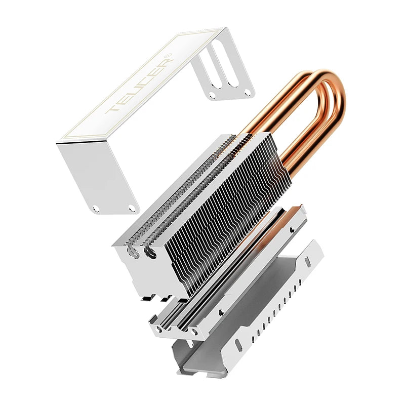 TEUCER M.2 SSD Heat Sink M2 2280 NVME Cooler Kit Dual Heat Tube