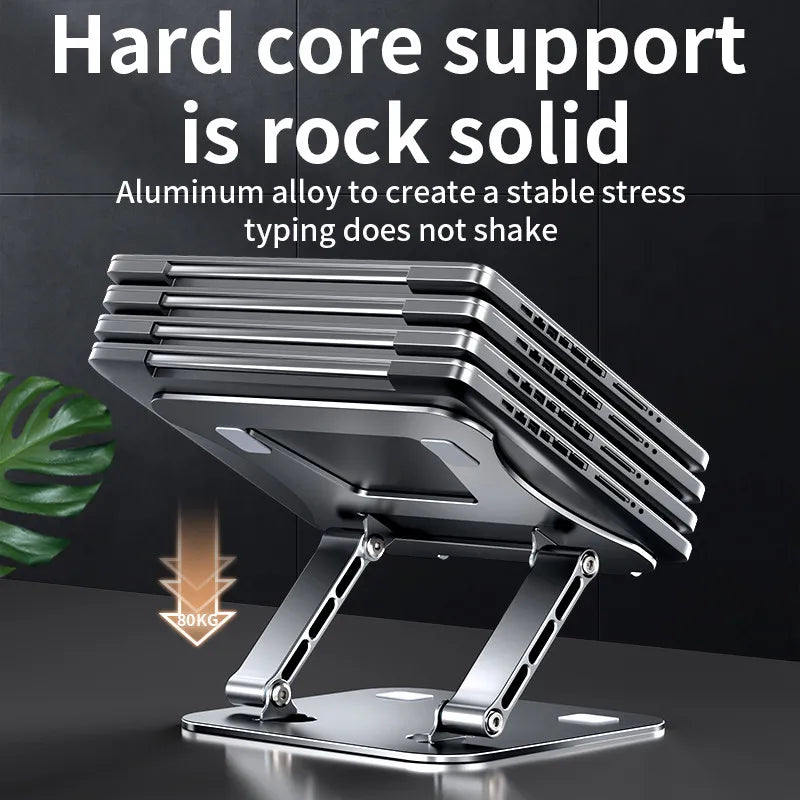 NNEOBA Laptop Stand Adjustable Aluminum Up to 17 Inch Laptop Portable Cooling-3