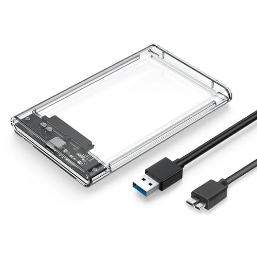 USB 3.0 Transparent HDD Enclosure 2.5" ,Type C Micro Cable External