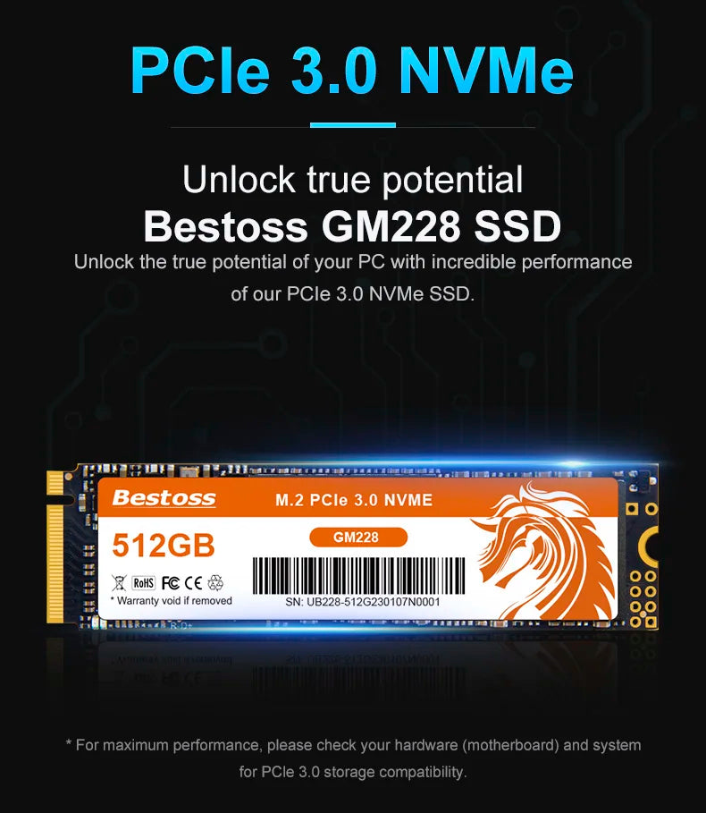 Bestoss NVMe M.2 SSD – High-Speed 1TB & 256GB Options for Notebooks and DIY Gaming PCs by DNiCT