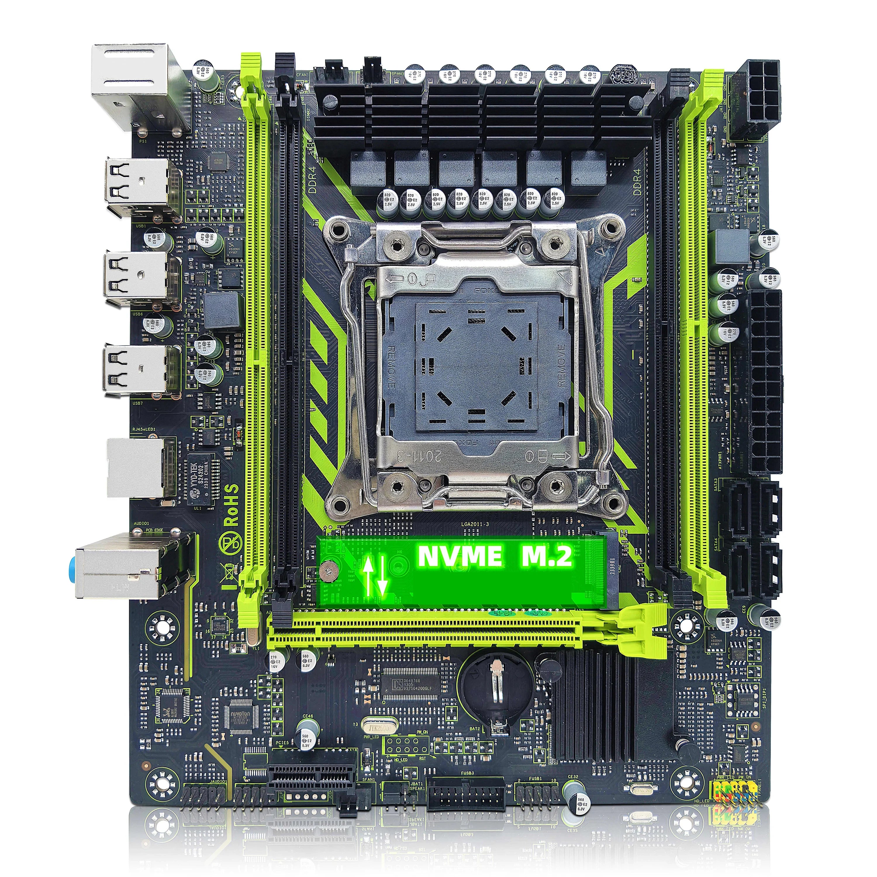 ZSUS X99-8D4 Motherboard Set Kit With LGA2011-3 Xeon E5 2650 V4 CPU