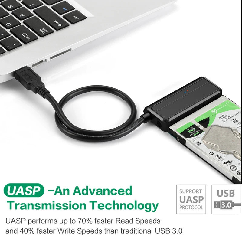 USB 3.0 to SATA Adapter SATA Cable for 3.5/2.5 Inch SSD HDD SATA III