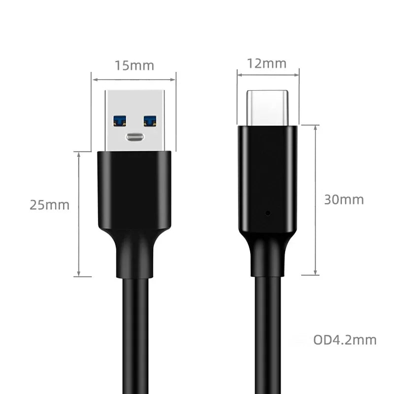 USB3.2 10Gbps Cable USB Type A to USB C 3.1/3.2 Gen2 Cable Data