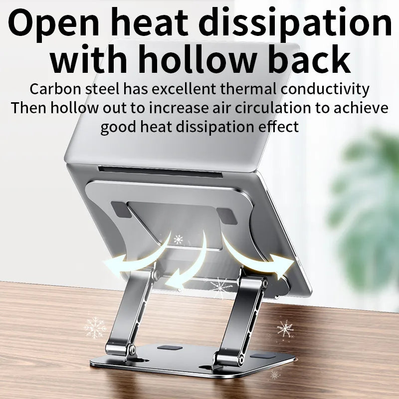 NNEOBA Laptop Stand Adjustable Aluminum Up to 17 Inch Laptop Portable Cooling-2