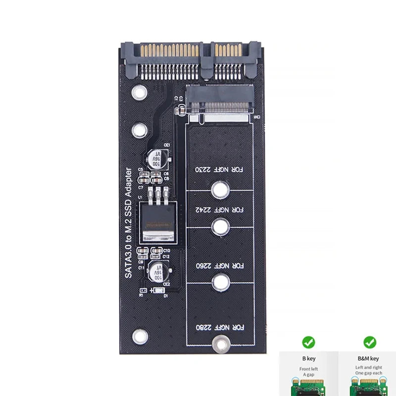 M.2 NGFF SSD To SATA 3 3.0  Adapter Card Converter B B&M Key Protocol