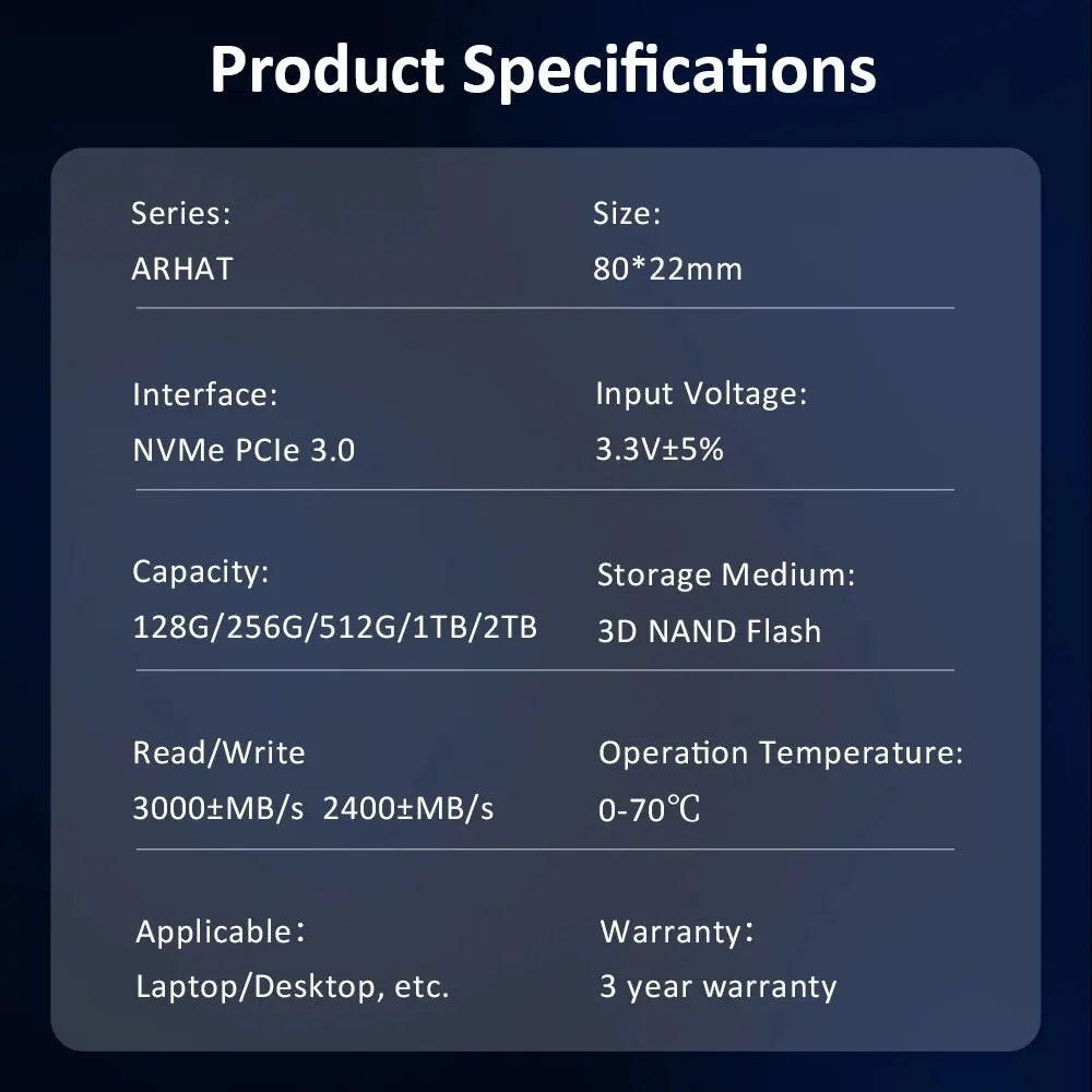 HUADISK M2 SSD NVMe 128GB 256GB 512GB 1TB 2TB SSD M.2 2280 PCIe 3.0