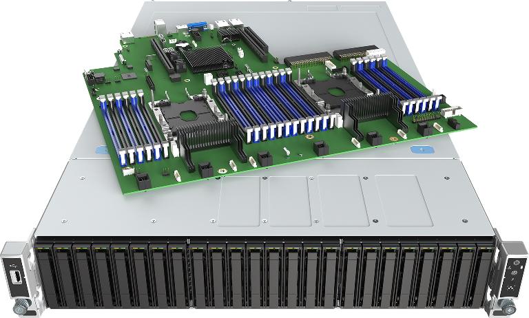 INTEL 2U Rackmount Server, Xeon Silver 4216,(1/2), 64GB RAM, 4 x 960GB