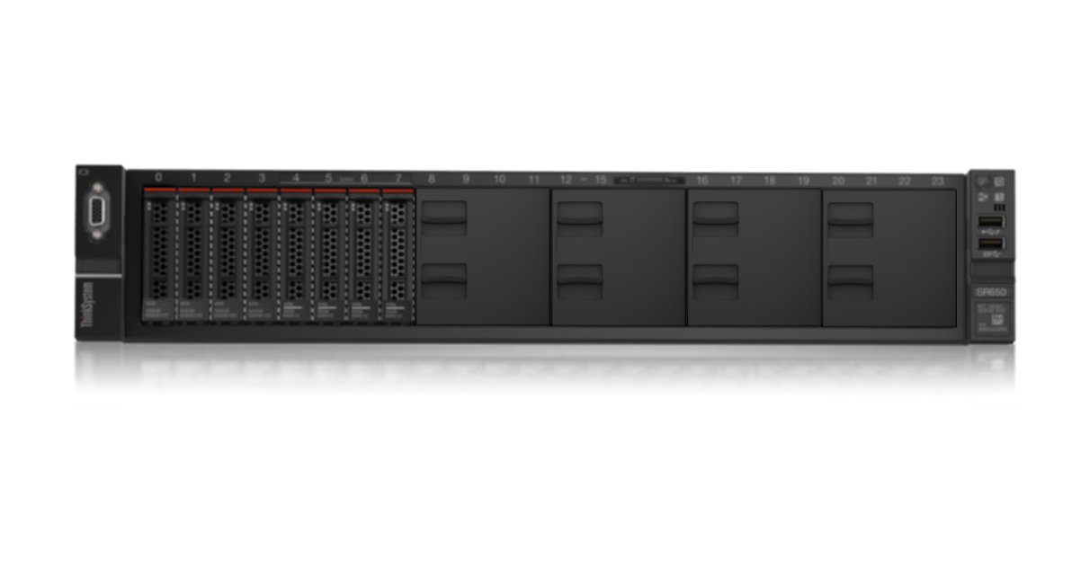 LENOVO ThinkSystem SR650 2U Rack Server, 1x Intel Xeon Silver 4208, 1