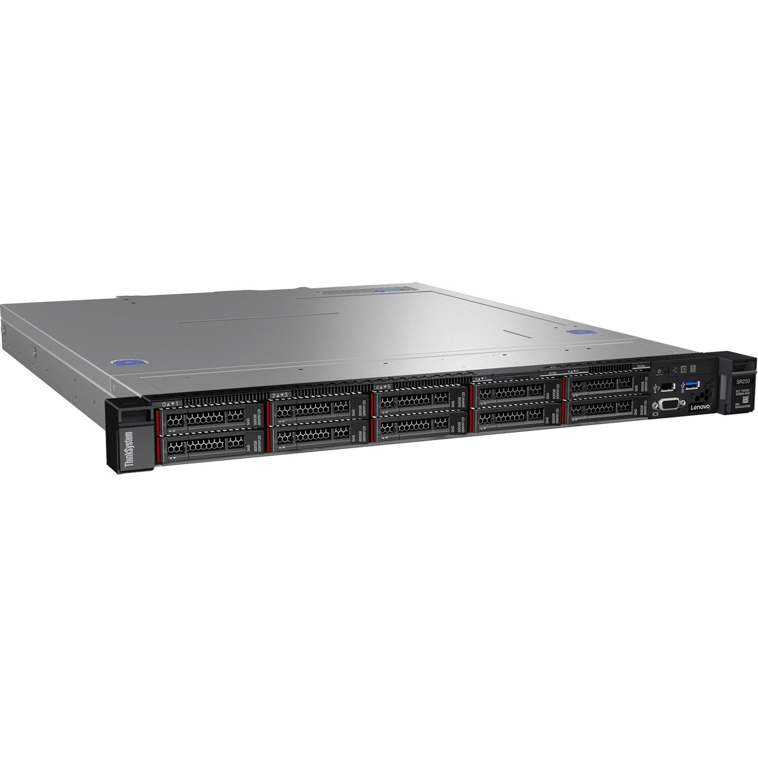 LENOVO ThinkSystem SR250 1U Rack Server, 1xIntel Xeon E-2246G 3.6GHz,