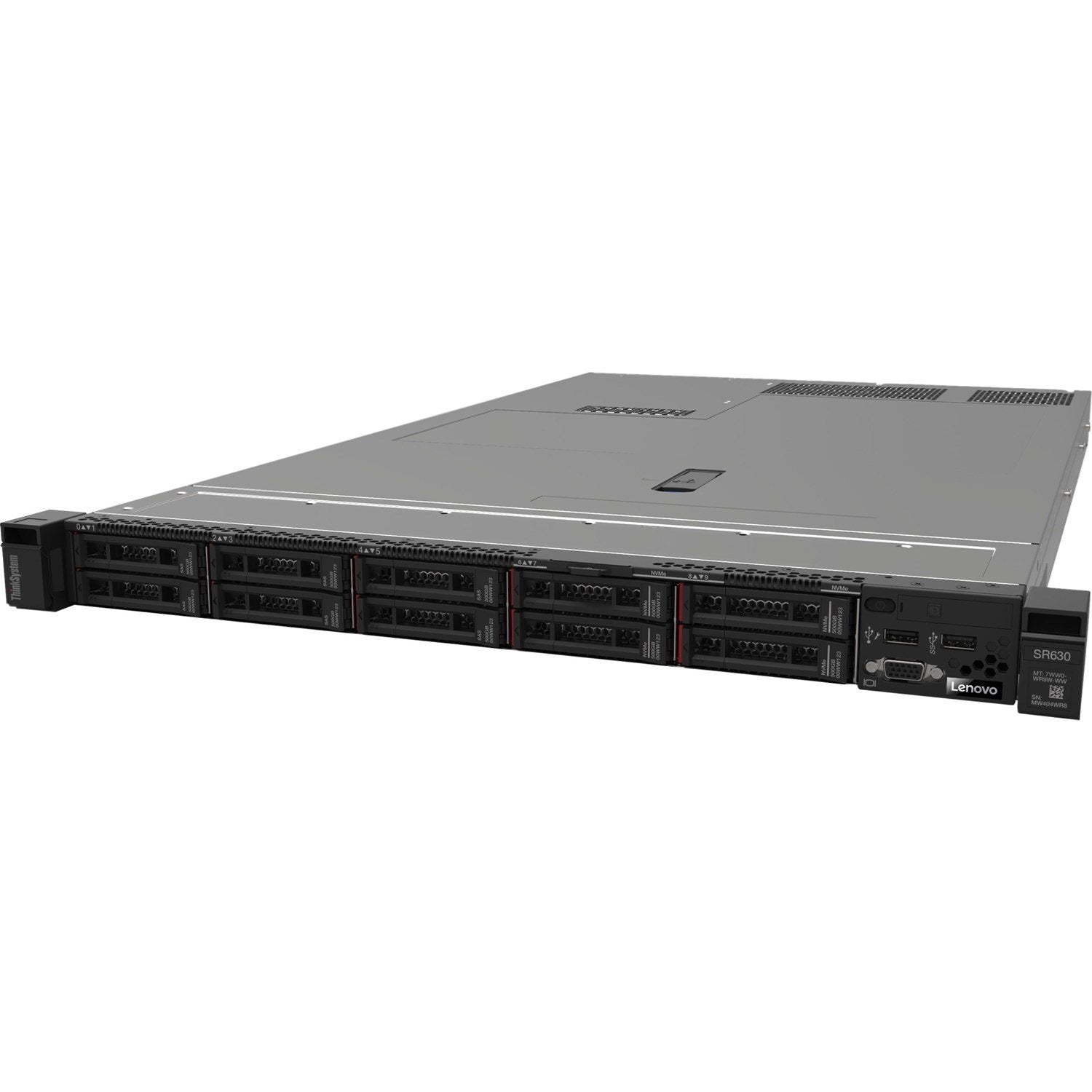 LENOVO ThinkSystem SR630 1U Rack Server, 1xIntel Xeon Bronze 3206R,
