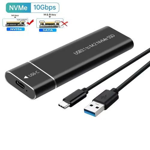 M2 SSD Case M.2 NVMe SATA SSD Enclosure Adapter 10Gbps USB 3.2 Gen2
