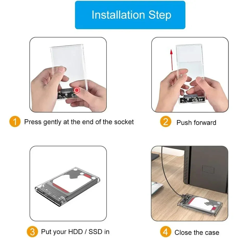 DNiCT USB 3.0 External Hard Drive Enclosure – 2.5" SATA to USB 3.0 Adapter with UASP Support