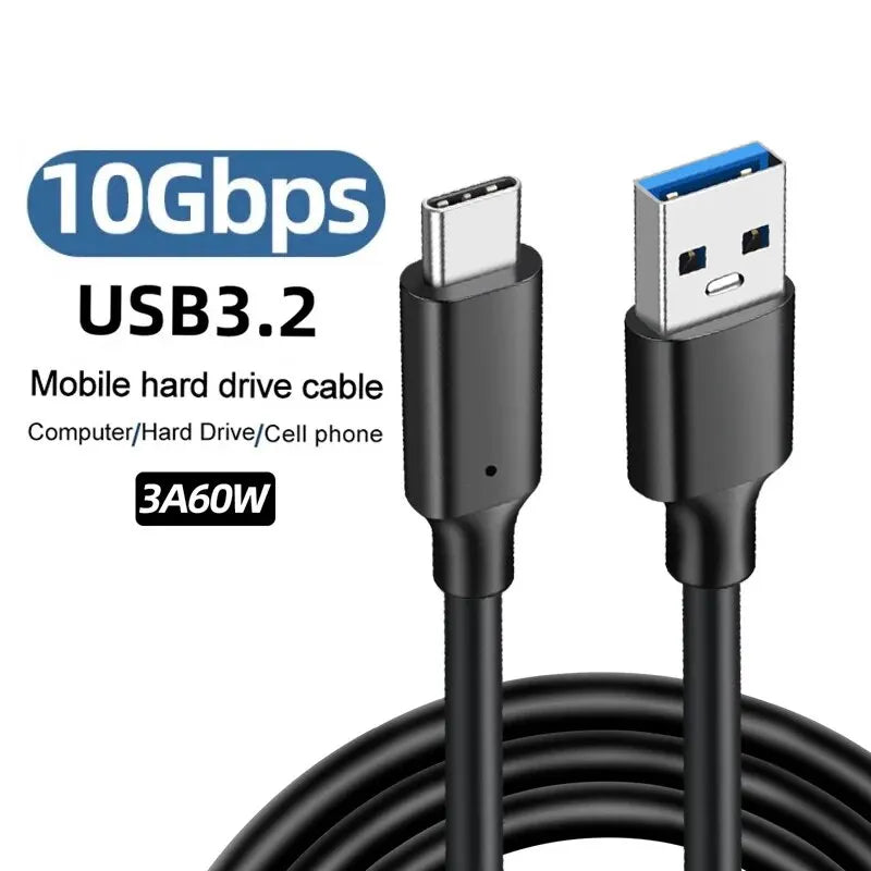USB3.2 10Gbps Cable USB Type A to USB C 3.1/3.2 Gen2 Cable Data
