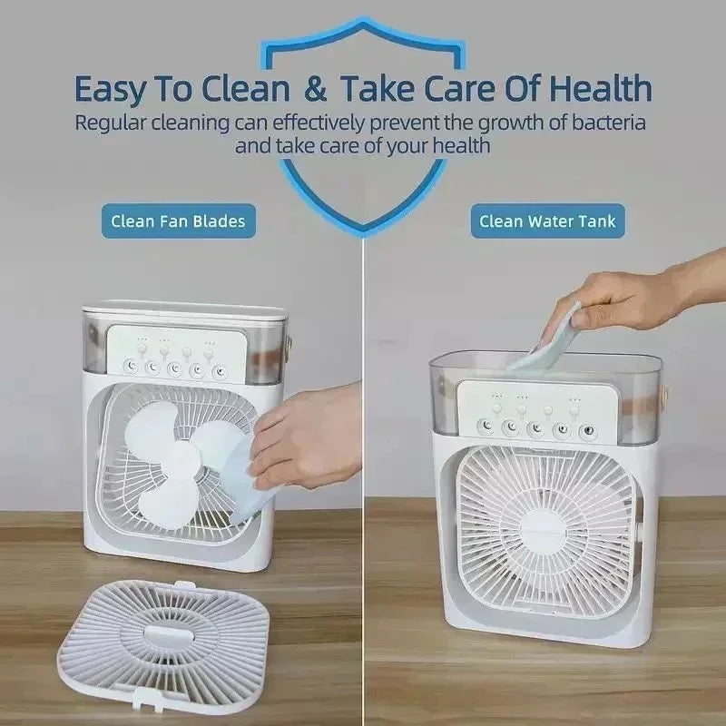 Hot 3 In 1 Fan AIr Conditioner Household Small Air Cooler LED Night