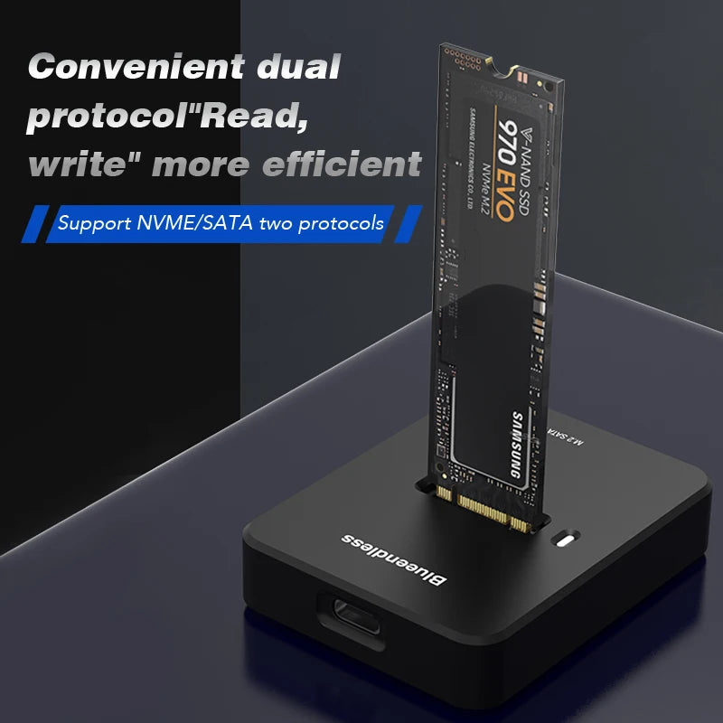 Blueendless External SSD Hard Disk NVME Enclosure 10G Online Reading
