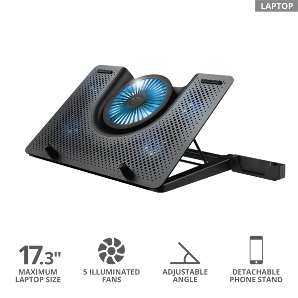 TRUST Laptop hűtőállvány 23581, GXT 1125 Quno Laptop Cooling Stand (23581)-0