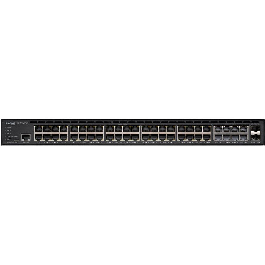 LANCOM XS-3550YUP Managed L3-Lite multi-gigabit PoE++ access switch 40x 1GE PoE+ 802.3at 8x 10GE PoE++ 802.3bt type 4 2x 25G SFP28 (61891)