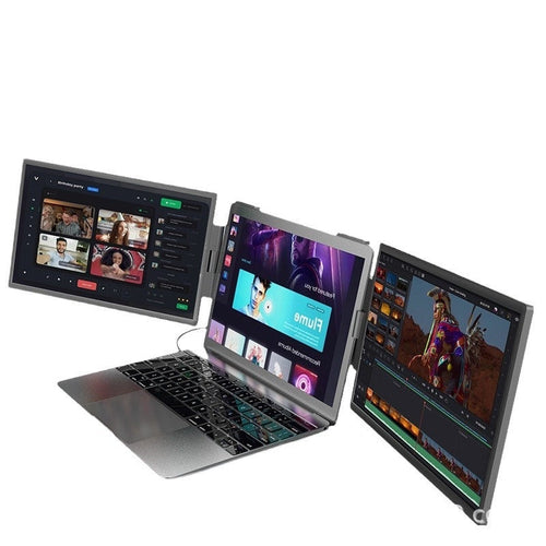 14-Inch Dual-Screen Portable Monitor for Laptop with Wall-Mounted External Display