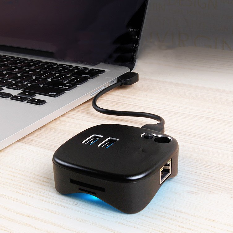 USB3.0 Hub With Ethernet Network Lan